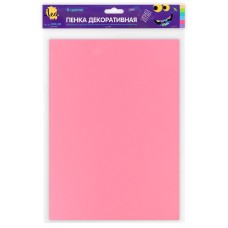 "Лео"   "Играй"   Пенка декоративная (фоамиран)   DPK-02   2 г/м2  A4   21 х  29.7 см  6 цв. №02 ассорти_пастельные цв.