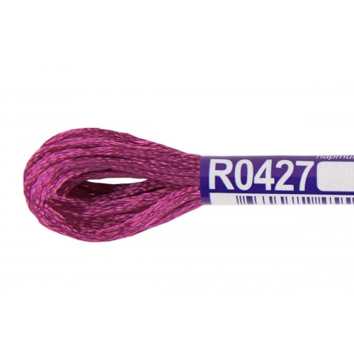 Нитки для вышивания "Gamma"   мулине   100\% вискоза   12 x  8 м R0427 т.фуксия