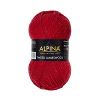 Пряжа ALPINA "TWEED LAMBSWOOL"   75\% шерсть, 25\% полиамид   10 шт. х  50 г  150 м ± 5 м №04 красный