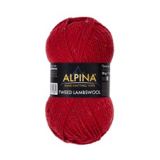 Пряжа ALPINA "TWEED LAMBSWOOL"   75\% шерсть, 25\% полиамид   10 шт. х  50 г  150 м ± 5 м №04 красный