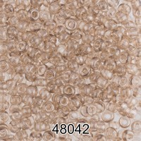 Бисер Чехия круглый 4   10/0   2.3 мм  500 г 48042 (Ф249) серо-бежевый