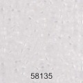 Бисер Чехия круглый 4 10/0 2.3 мм 500 г 58135 (Ф253)прозрачный/перламутр