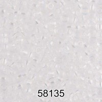 Бисер Чехия круглый 4   10/0   2.3 мм  500 г 58135 (Ф253)прозрачный/перламутр