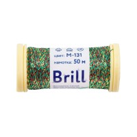 Нитки для вышивания "Gamma"   "Brill" мулине М   металлик   100\% полиэстер   5 x  50 м M-131 золотистый/красный/зеленый