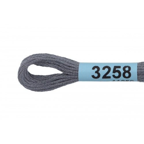 Нитки для вышивания "Gamma"    мулине  ( 3173-6115 )  100\% хлопок   24 x  8 м №3258 св.серый
