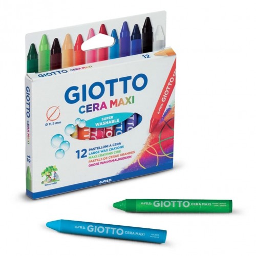 "Giotto"   Карандаши цветные восковые утолщенные   заточенный   12 цв. F291200