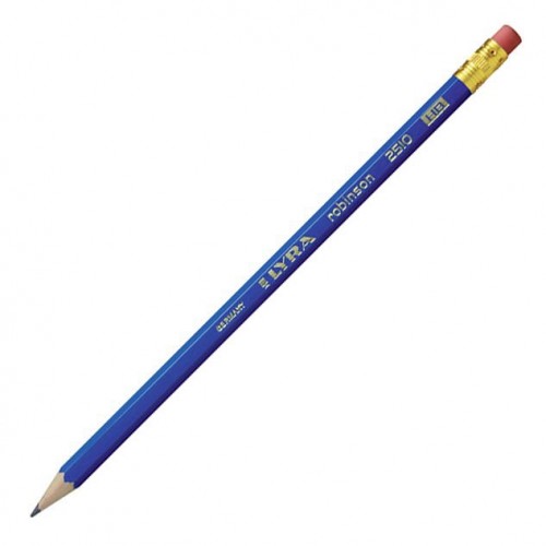"LYRA"   Чернографитные карандаши с ластиком ROBINSON   заточенный   12 шт. HB L1220100