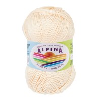 Пряжа ALPINA "SATI"   100\% мерсеризованный хлопок   10 шт. х  50 г  170 м ± 10 м №037 молочный
