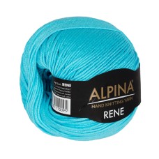 Пряжа ALPINA "RENE"   100\% мерсеризованный хлопок   10 шт. х  50 г  105 м ± 5 м №3846 яр.голубой