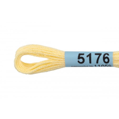 Нитки для вышивания "Gamma"    мулине  ( 3173-6115 )  100\% хлопок   24 x  8 м №5176 желтый