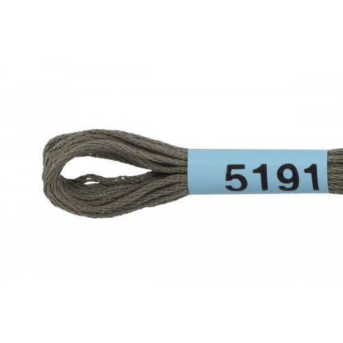 Нитки для вышивания "Gamma"    мулине  ( 3173-6115 )  100\% хлопок   24 x  8 м №5191 серо-зеленый