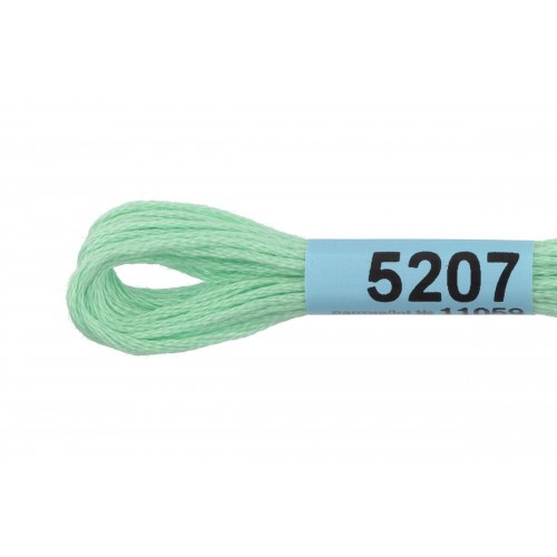 Нитки для вышивания "Gamma"    мулине  ( 3173-6115 )  100\% хлопок   24 x  8 м №5207 св.мятный
