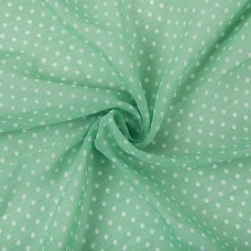 Ткань PC-05   Chiffon   68 г/кв.м ± 5 г/кв.м  147 см ± 2 см  100\% полиэстер №13 морская волна/белый