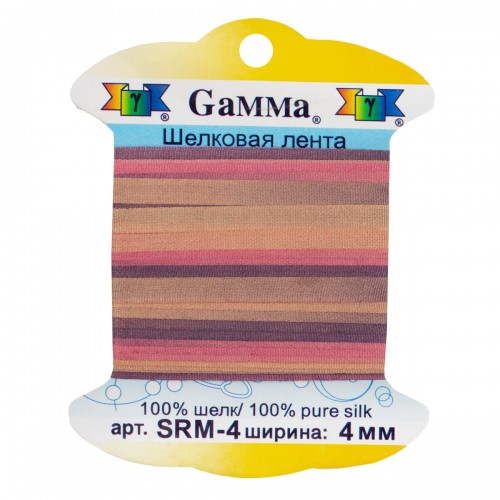 "Gamma"   шелковая   SRM-4   ФАСОВКА   0.2 -  4 мм  9.1 м ± 0.5 м M240 оранжевый/бордовый
