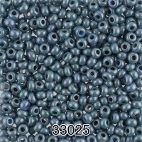 Бисер Чехия круглый 7   10/0   2.3 мм  500 г 33025 (Ф451) грязно-голубой