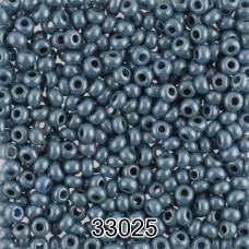 Бисер Чехия круглый 7   10/0   2.3 мм  500 г 33025 (Ф451) грязно-голубой