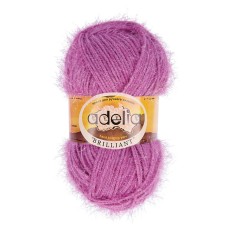 Пряжа ADELIA "BRILLIANT"   100\% полиэстер   10 шт. х  50 г  90 м ± 5 м №25 св.сиреневый