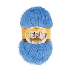 Пряжа ADELIA "BRILLIANT"   100\% полиэстер   10 шт. х  50 г  90 м ± 5 м №40 яр.голубой