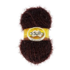 Пряжа ADELIA "BRILLIANT"   100\% полиэстер   10 шт. х  50 г  90 м ± 5 м №44 т.коричневый