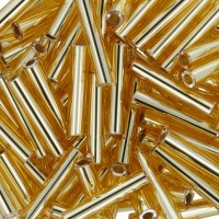 Бисер Япония "TOHO" BUGLE №3   9 мм  500 г №0022B золотистый