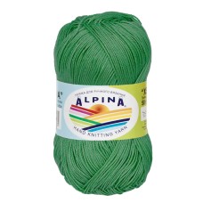Пряжа ALPINA "XENIA"   100\% мерсеризованный хлопок   10 шт. х  50 г  240 м ± 10 м №562 зелёный