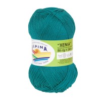 Пряжа ALPINA "XENIA" 2   100\% мерсеризованный хлопок   10 шт. х  50 г  240 м ± 10 м №844 яр.голубой