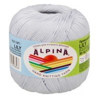 Пряжа ALPINA "LILY" 2   100\% мерсеризованный хлопок   10 шт. х  50 г  175 м ± 5 м №747 св.голубой