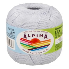 Пряжа ALPINA "LILY" 2   100\% мерсеризованный хлопок   10 шт. х  50 г  175 м ± 5 м №747 св.голубой