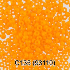 Бисер Чехия "GAMMA" круглый 3   10/0   2.3 мм  50 г  1-й сорт C135 оранжевый ( 93110 )