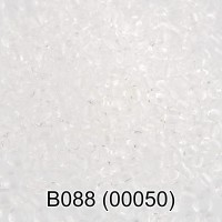 Бисер Чехия "GAMMA" круглый 2   10/0   2.3 мм  10 х  5 г  1-й сорт B088 прозрачный ( 00050 )