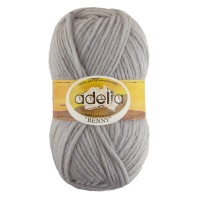 Пряжа ADELIA "BENNY"   100\% шерсть   5 шт. х  100 г  96 м ± 5 м №723 св.серый (меланж)