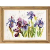 Набор для вышивания "LANARTE" PN-0008027   "Цветущие ирисы" 28 x 40 см