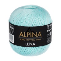 Пряжа ALPINA "LENA"   100\% мерсеризованный хлопок   10 шт. х  50 г  280 м ± 15 м №38 св.бирюзовый