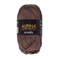 Пряжа ALPINA "ANABEL"   100\% мерсеризованный хлопок   10 шт. х  50 г  120 м ± 6 м №129 серо-коричневый