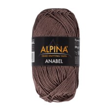Пряжа ALPINA "ANABEL"   100\% мерсеризованный хлопок   10 шт. х  50 г  120 м ± 6 м №129 серо-коричневый