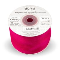 Лента капроновая 50 мм ( 2 ")  "BLITZ"   OR-50   22.8 м ± 0.5 м №113 св.малиновый