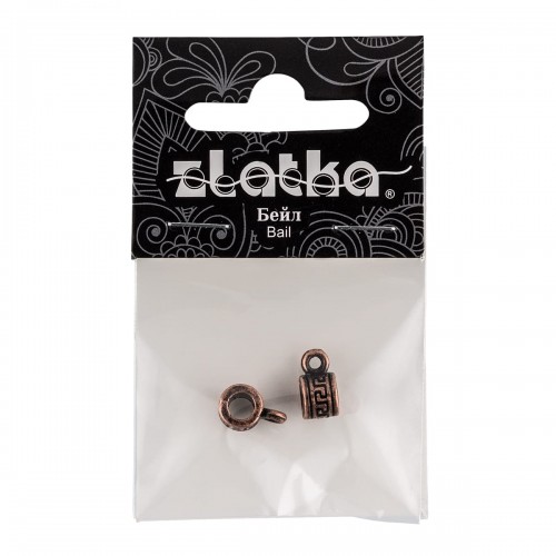 "Zlatka" Бейл   MFK-01   0.5 x 0.9 см  10 х  2 шт под античную медь