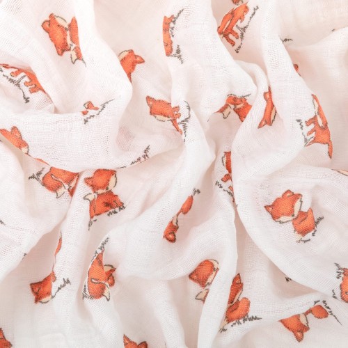 Ткань "PEPPY"   Ткань муслиновая   ФАСОВКА   EMBRACE   100\% хлопок   100 х  125 см  Shannon Fabrics red fox natural