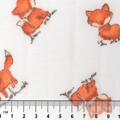 Ткань "PEPPY"   Ткань муслиновая   ФАСОВКА   EMBRACE   100\% хлопок   100 х  125 см  Shannon Fabrics red fox natural