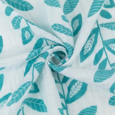 Ткань "PEPPY"   Ткань муслиновая   ФАСОВКА   EMBRACE   100\% хлопок   100 х  125 см  Shannon Fabrics stem to stem teal