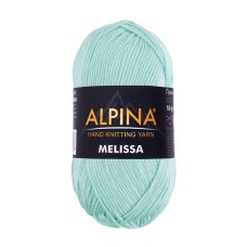 Пряжа ALPINA "MELISSA"   95\% вискоза, 5\% кашемир   10 шт. х  50 г  125 м ± 6 м №12 св.бирюзовый