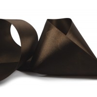 Лента атласная 75 мм ( 3 ")  "Gamma"   33 м ± 2 м №154 т.коричневый