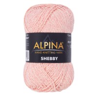 Пряжа ALPINA "SHEBBY"   100\% хлопок   10 шт. х  50 г  150 м ± 7 м  СК/Распродажа №07 кремовый-коралловый