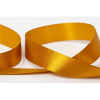 Лента атласная 25 мм ( 1 ")  "Gamma"   AL-25P   ФАСОВКА   5 x  5.4 м №120 т-желтый