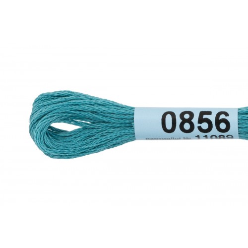 Нитки для вышивания "Gamma"    мулине  ( 0820-3070 )  100\% хлопок   24 x  8 м №0856 мор.волна