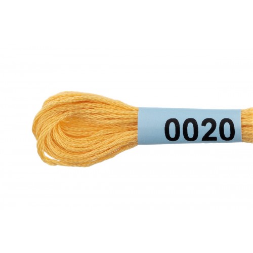 Нитки для вышивания "Gamma"    мулине  ( 0001-0206 )  100\% хлопок   24 x  8 м №0020 роз-желтый