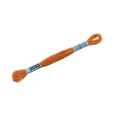Нитки для вышивания "Gamma"    мулине  ( 0001-0206 )  100\% хлопок   24 x  8 м №0049 рыжий