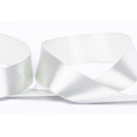 Лента атласная 25 мм ( 1 ")  "Gamma"   AL-25P   ФАСОВКА   5 x  5.4 м  №001 белый