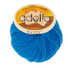 Пряжа ADELIA "KATTY"   100\% шерсть   10 шт. х  50 г  150 м ± 10 м №17 яр.голубой