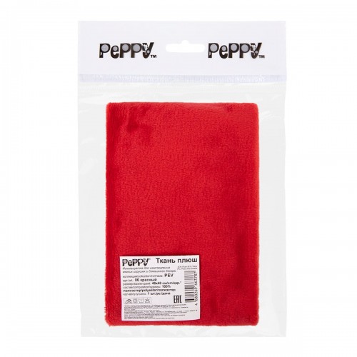 "PEPPY"   Плюш   PEV   ФАСОВКА   48 x 48 см  273 г/кв.м ± 5   100\% полиэстер 06 красный/red